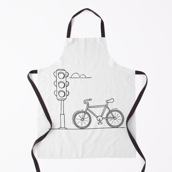 Item preview, A traffic light standing by a bike halted at the curb designed and sold by rasagamastore.