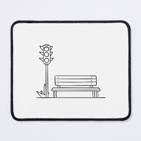 Item preview, A signal light beside a street bench at the corner designed and sold by rasagamastore.