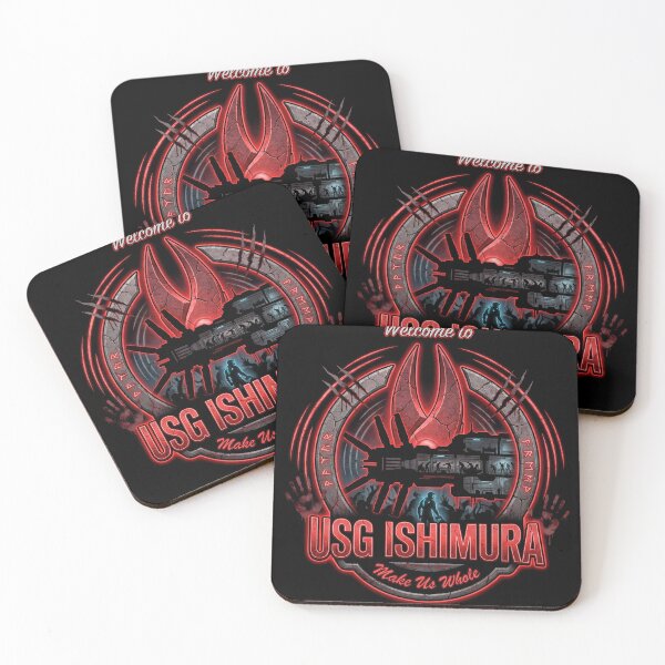 Item preview, Welcome to USG Ishimura Planet Cracker Ship Dead Space Horror Necromorph Outbreak Marker Obelisk Unitology Crew Isaac Clarke Greetings From Fan Art Collage Poster T-Shirt Sticker Print Gift designed and sold by Senpaiwaves.