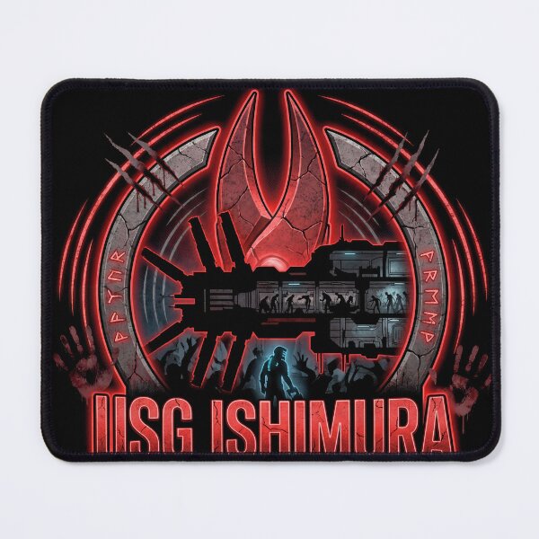 Item preview, Welcome to USG Ishimura Planet Cracker Ship Dead Space Horror Necromorph Outbreak Marker Obelisk Unitology Crew Isaac Clarke Greetings From Fan Art Collage Poster T-Shirt Sticker Print Gift designed and sold by Senpaiwaves.