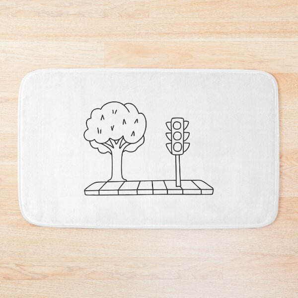 Item preview, A light signal standing beside a tree on the curb   designed and sold by rasagamastore.
