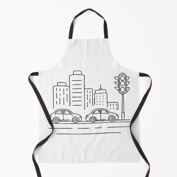 Item preview, A traffic light near parked cars on a city street   designed and sold by rasagamastore.