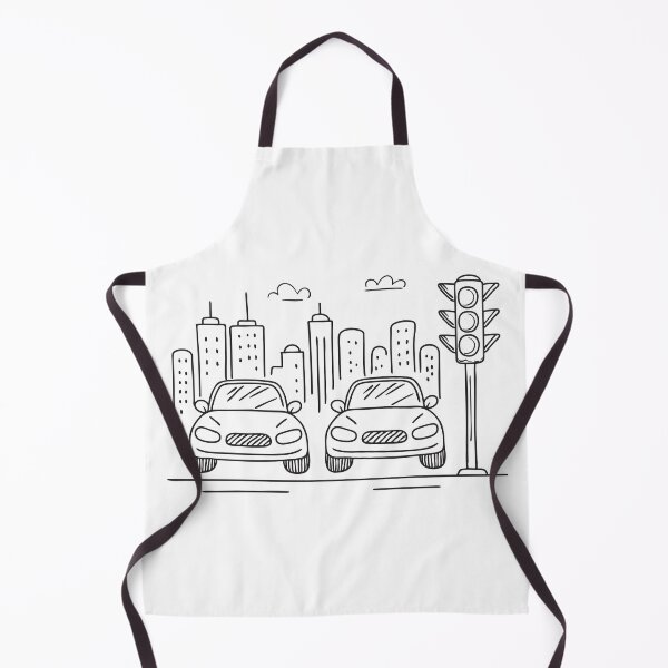 Item preview, A city traffic light beside rows of parked cars   designed and sold by rasagamastore.
