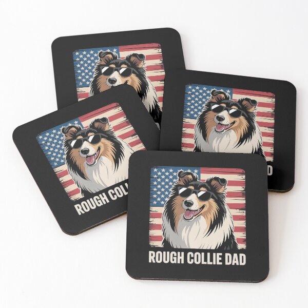 Item preview, Rough Collie Dad Of A Rough Collie Father US Flag designed and sold by Shannon Bosley.