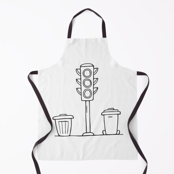 Item preview, A traffic light standing near a trash bin and mailbox designed and sold by rasagamastore.