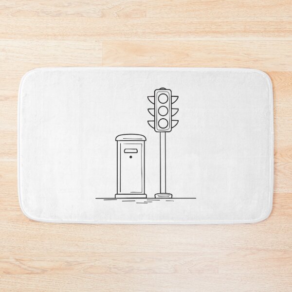 Item preview, A traffic light standing next to a public mailbox   designed and sold by rasagamastore.