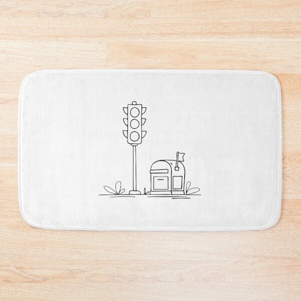 Item preview, A traffic light positioned near a public mailbox   designed and sold by rasagamastore.