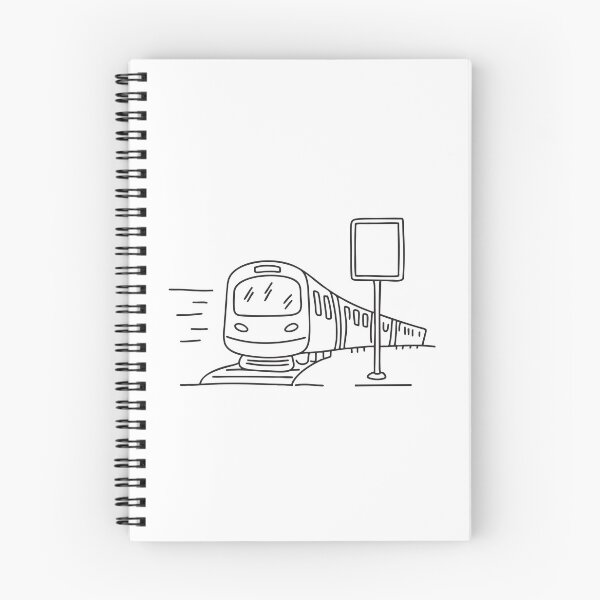 Item preview, A train arriving near a station sign and timetable   designed and sold by rasagamastore.