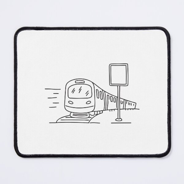 Item preview, A train arriving near a station sign and timetable   designed and sold by rasagamastore.