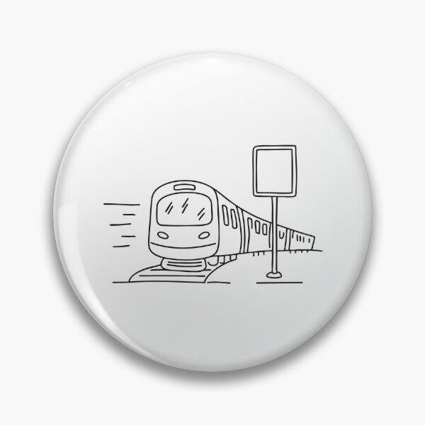 Item preview, A train arriving near a station sign and timetable   designed and sold by rasagamastore.