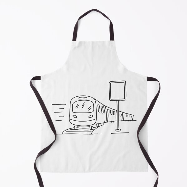 Item preview, A train arriving near a station sign and timetable   designed and sold by rasagamastore.