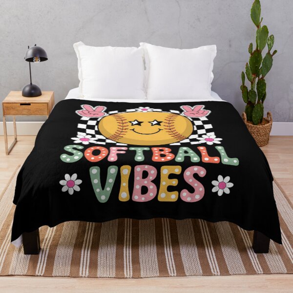 Item preview, Softball Vibes Game Day Smile Face designed and sold by lilensgavadur.