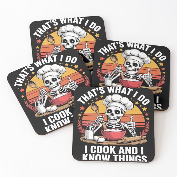 Item preview, That's What I Do I Cook And Know Things Skeleton Meme Lovers designed and sold by Dolostope.