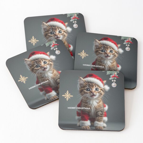 Item preview, Kitten in Santa Outfit designed and sold by DavidePoggio.