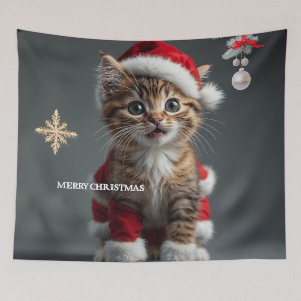 Item preview, Kitten in Santa Outfit designed and sold by DavidePoggio.