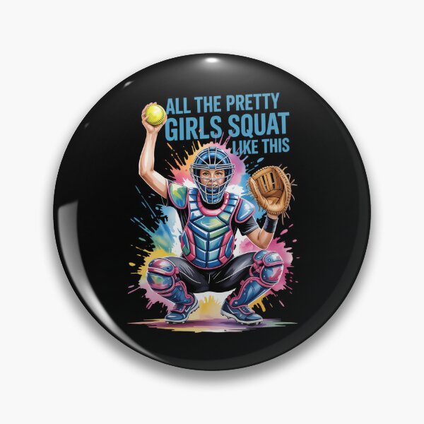 Item preview, Squat Funny Softball Catcher designed and sold by lilensgavadur.