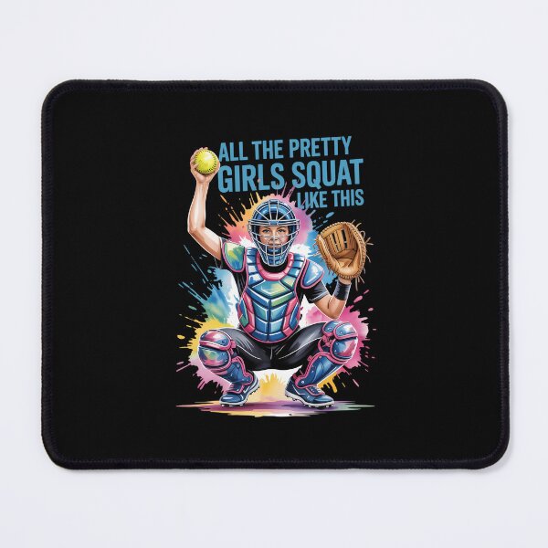 Item preview, Squat Funny Softball Catcher designed and sold by lilensgavadur.