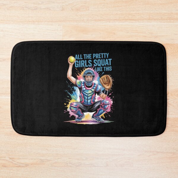 Item preview, Squat Funny Softball Catcher designed and sold by lilensgavadur.