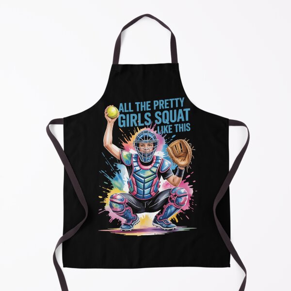 Item preview, Squat Funny Softball Catcher designed and sold by lilensgavadur.