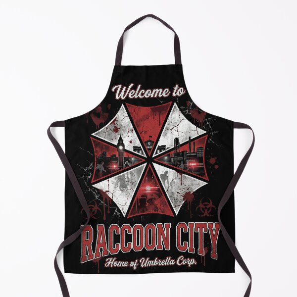 Item preview, Welcome to Raccoon City Resident Evil Horror Zombie Outbreak Umbrella Corporation RPD Police Station T-Virus Nemesis Leon Claire Jill Retro Vintage Postcard Style Fan Art Poster T-Shirt designed and sold by Senpaiwaves.