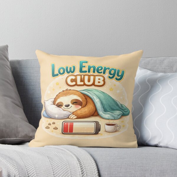 Item preview, Low Energy Club – Cute Tired Sloth Nap designed and sold by PunchDrop.