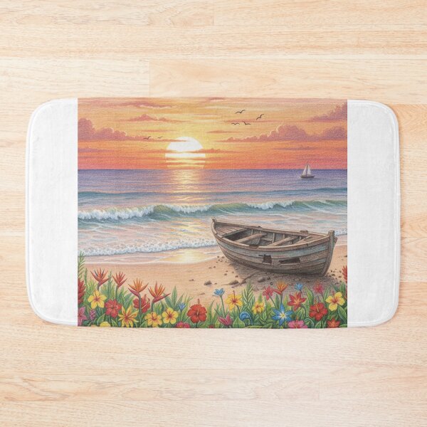 Item preview, Tropical Sunset palm Beach Paradise designed and sold by Fateh-Kro ⭐⭐⭐⭐⭐.