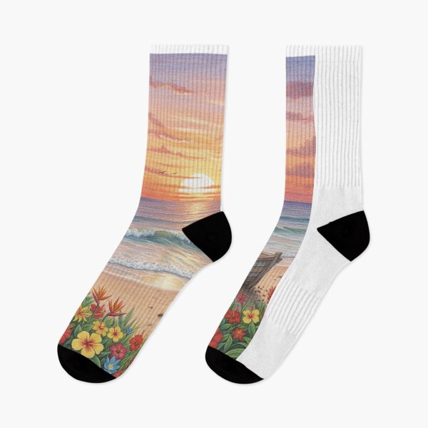 Item preview, Tropical Sunset palm Beach Paradise designed and sold by Fateh-Kro ⭐⭐⭐⭐⭐.