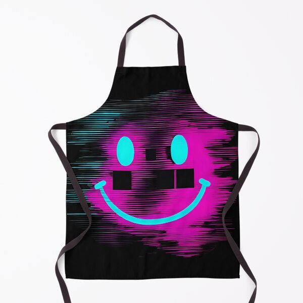 Item preview, Glitchy smiley face, hot pink and cyan 3 designed and sold by Neon G.