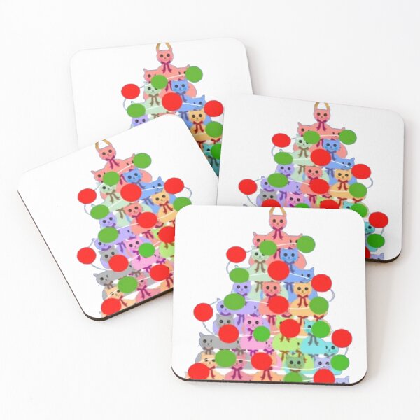 Item preview, Cute Cat Christmas Tree – Kawaii Holiday Cats Illustration designed and sold by HopeAndHustle.