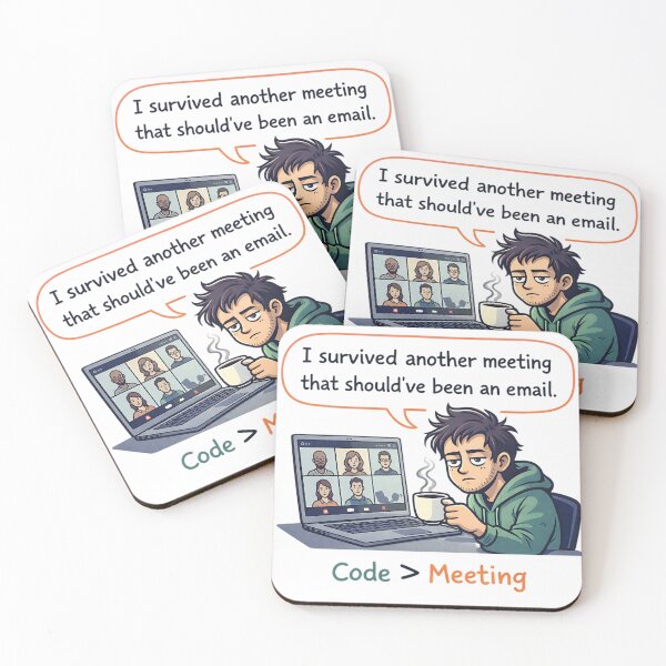 Item preview, Code > Meeting – Funny Programmer Anti-Meeting T-Shirt designed and sold by SoulenCify.