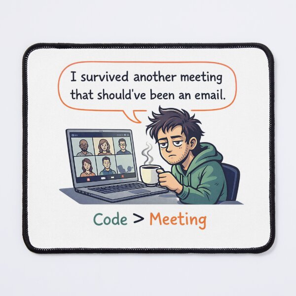 Item preview, Code > Meeting – Funny Programmer Anti-Meeting T-Shirt designed and sold by SoulenCify.