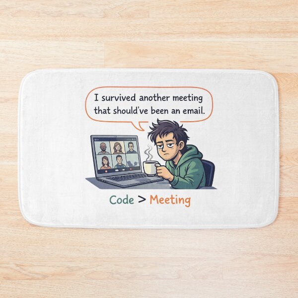 Item preview, Code > Meeting – Funny Programmer Anti-Meeting T-Shirt designed and sold by SoulenCify.