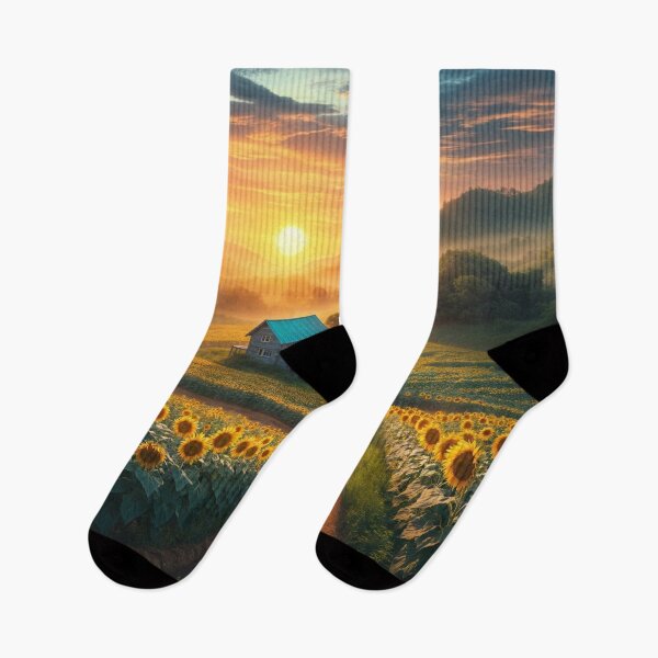 Item preview, Abandoned in a sunflower field designed and sold by Undersea Ai Art.