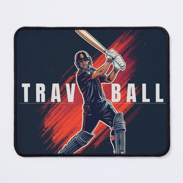 Item preview, Trav Ball – Power Cricket Batsman Illustration designed and sold by glowtrendz.