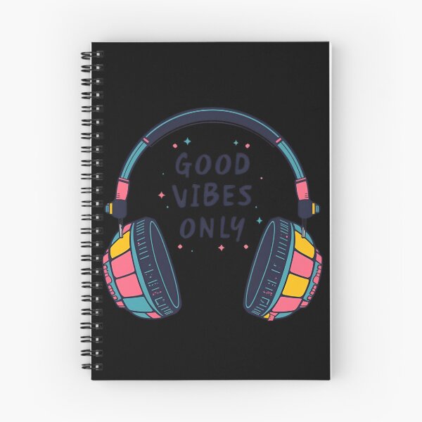 Item preview, Good Vibes Only retro cassette with headphones in colorful 80s shapes 10 designed and sold by Neon G.