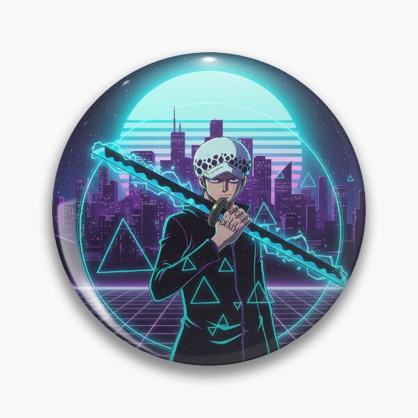 Item preview, One Piece - Trafalgar Law - Futuristic Retro 80s Style designed and sold by AnimeShin.