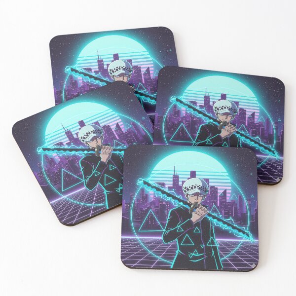 Item preview, One Piece - Trafalgar Law - Futuristic Retro 80s Style designed and sold by AnimeShin.