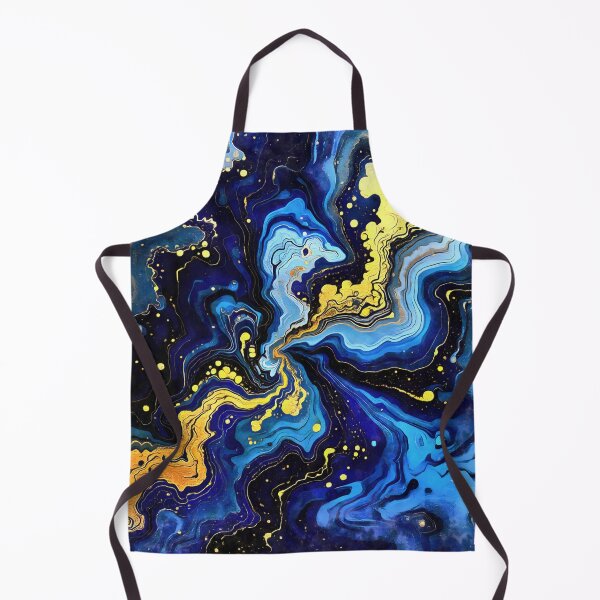 Item preview, Vibrant Swirls of Blue and Gold 4 designed and sold by taiche.