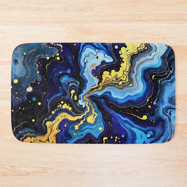 Item preview, Vibrant Swirls of Blue and Gold 4 designed and sold by taiche.