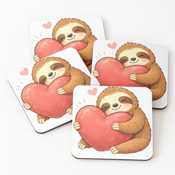 Item preview, Sloth Heart Hug – Cute Love Self Care designed and sold by PunchDrop.