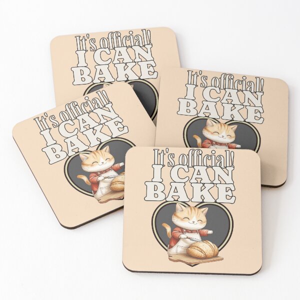 Item preview, IT'S OFFICIAL! I CAN BAKE Cute Cat designed and sold by JusTiceT-shirts.
