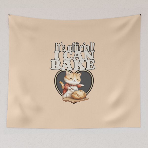 Item preview, IT'S OFFICIAL! I CAN BAKE Cute Cat designed and sold by JusTiceT-shirts.