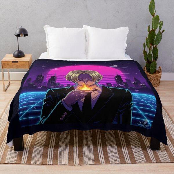 Item preview, One Piece - Vinsmoke Sanji - Futuristic Retro 80s Style designed and sold by AnimeShin.