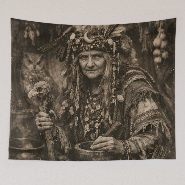Item preview, Baba Yaga – Slavic Witch Goddess of Shadow and Transformation designed and sold by SoniaSarkali.