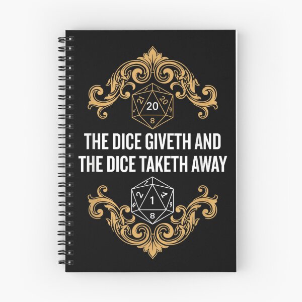 Item preview, The Dice Giveth And Taketh Away Fantasy Gaming Quote designed and sold by DorikoKazan.