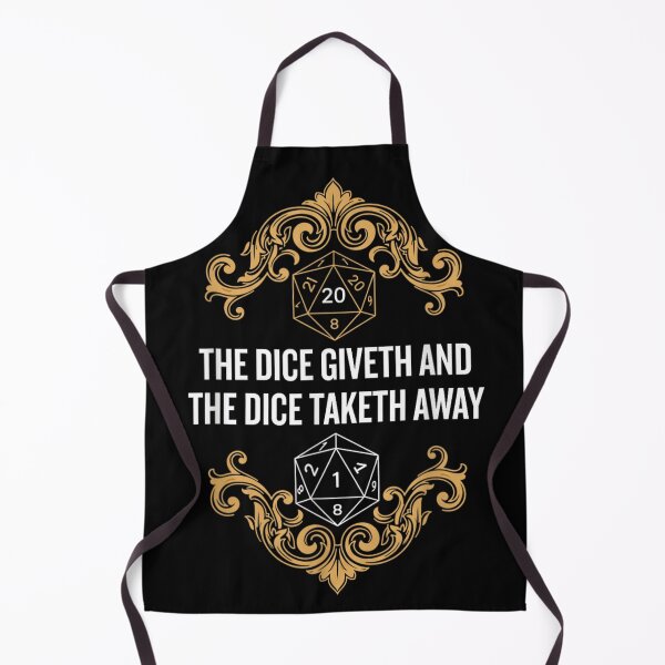 Item preview, The Dice Giveth And Taketh Away Fantasy Gaming Quote designed and sold by DorikoKazan.