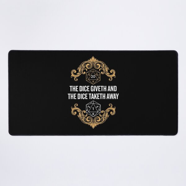 Item preview, The Dice Giveth And Taketh Away Fantasy Gaming Quote designed and sold by DorikoKazan.