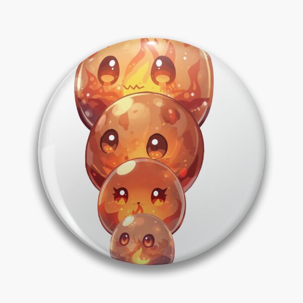 Item preview, Where Fire Breathes Life – Cute Elemental Fire Slime Family designed and sold by Monzora.