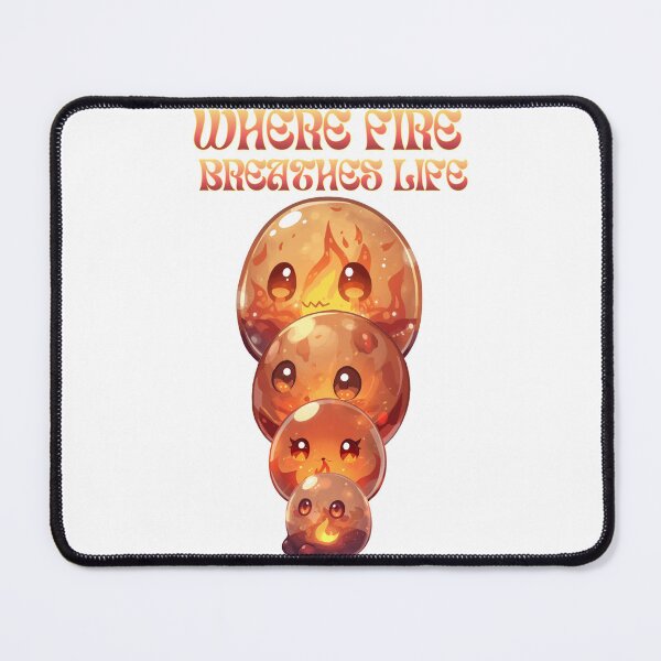 Item preview, Where Fire Breathes Life – Cute Elemental Fire Slime Family designed and sold by Monzora.