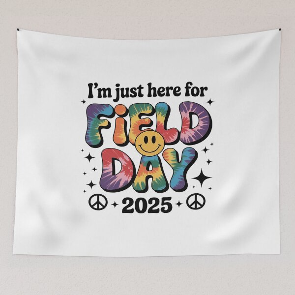 Item preview, Tie Dye Just Here For Field Day 2025 Peace Sign Teacher Kid  designed and sold by InspiredFoul.
